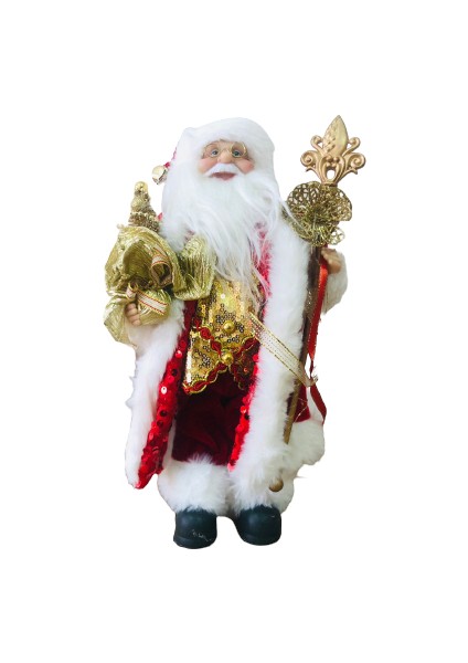 Yılbaşı Figür Noel Baba (Kırmızı-Beyaz) 30CM