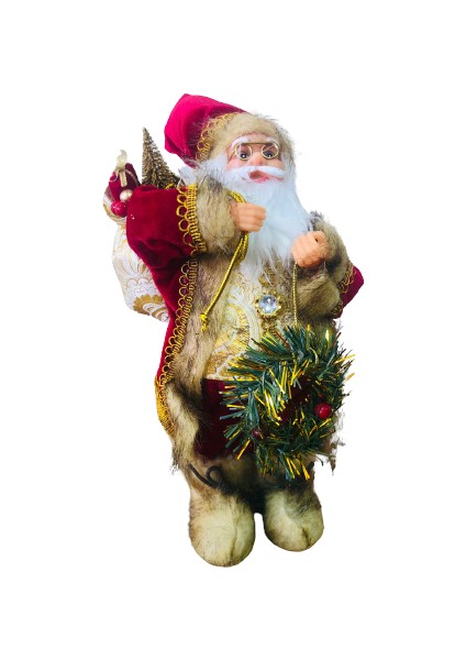 Yılbaşı Figür Noel Baba (Kırmızı-Gold) 30CM