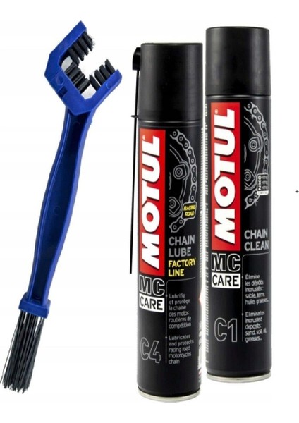 Kuzeymotor Motul Zincir Bakım C1 C4 Zincir Temizleme Fırçası Set