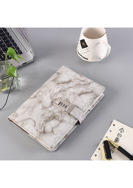 Mermer Vintage Şifreli Kilit Defter (Yurt Dışından)