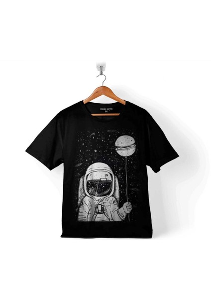 Astronot Uzay Cosmos Ay Dünya Gezegen Galaksi 3 Çocuk T-Shirt