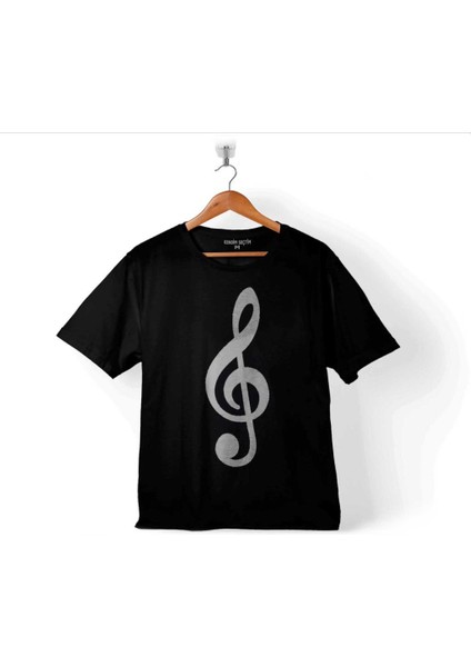 Sol Anahtarı Müzik Nota Es Gitar Saz Bağlama Çocuk T-Shirt