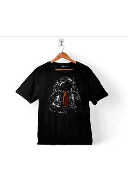 Astronot Uzay Cosmos Space Galaksi Gezegen Çocuk T-Shirt