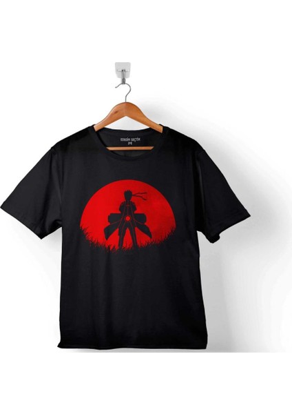 Red Moon Naruto Sılhouette Spy Anıme Manga Çocuk T-Shirt