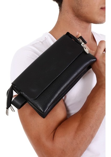 Erkek Siyah Clutch El Çantası