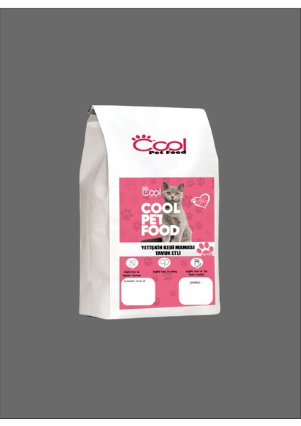 Mycoolpetfood Yetişkin Kedi Tavuk Eti Aromalı Kuru Mama 10 kg