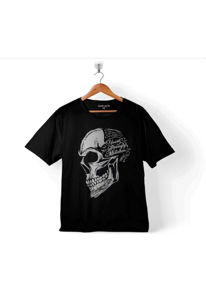 Skull Drawıng Kuru Kafa Born Agaın Assholes Fck Çocuk Tişört