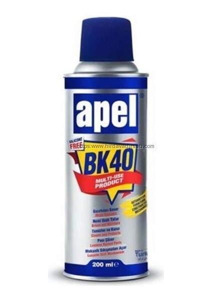 Apel Bk-40 Wd-40 Tipi Pas Sökücü Yağlayıcı, Çok Amaçlı Sprey - 200 ml