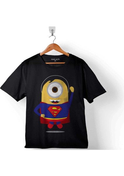Minyonlar Mınnıons Superman Süper Kahraman Hero Çocuk Tişört