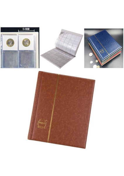 Coin Collector Albüm (Pvc & Pu Cover) 20 Yuva - Brown (Yurt Dışından) fırsatları