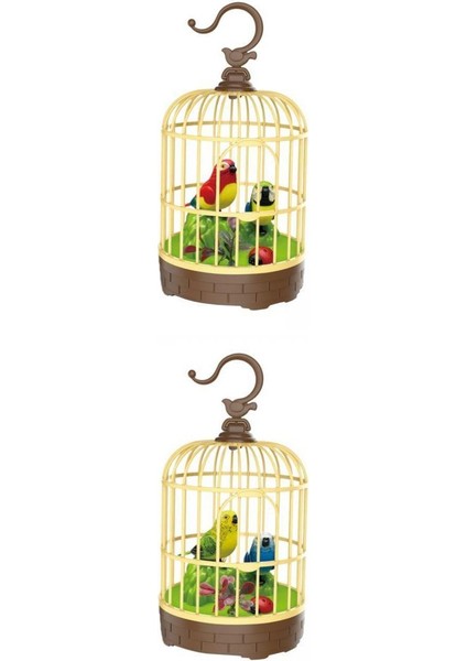 2x Şarkı Söyleyen Kuş Swing Toy Masaüstü Ekran Yetişkinler