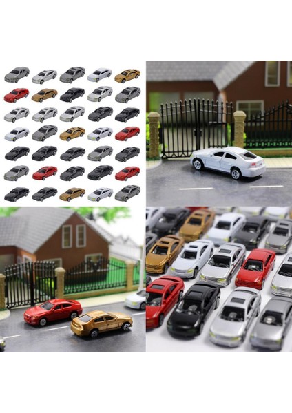 200PCS Ho Ölçekli Model Araba Oyuncak 1:87 Street Sandtable Sahne Dekoru