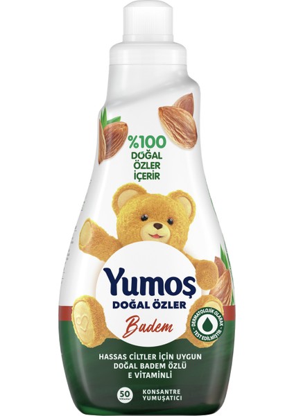 Konsantre Çamaşır Yumuşatıcısı Doğal Özler Badem 1200 ML 50 Yıkama
