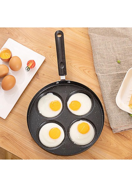 Dört Delik Yumurta Omlet Pan Yumurta Için Jambon Gözleme Makinesi Kızartma Tavalar Yaratıcı Olmayan Yapışmaz Yağ Duman Kahvaltı Izgara Tava Tencere | Yumurta Kazanları (Yurt Dışından)
