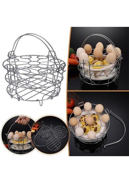 Steamer Raf Kolu ile 3 Katmanlı Paslanmaz Çelik Yığılmış Yumurta Buğulama Tutucu Mutfak Gadget Için Basınç Tencere Ts3 | (Yurt Dışından)