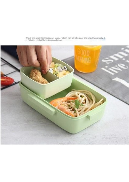 Bambu Elyaf Öğle Yemeği Kutusu, Termal Yalıtım Dört Taraflı Toka Taşınabilir Öğle Yemeği Kutusu (Yurt Dışından) fırsatları