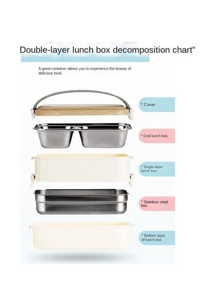 Paslanmaz Çelik Öğle Yemeği Kutusu, Büyük Kapasite, Öğrenciler ve Yetişkinler Için Uygun (Yurt Dışından) indirimleri