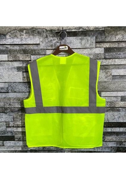 Buriş Reflektörlü Mühendis Ikaz Yeleği Neon Sarı fiyatları