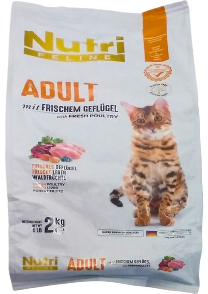 Nutri Feline Adult Tavuk Etli 2kg Yetişkin Kedi Maması Kürek li