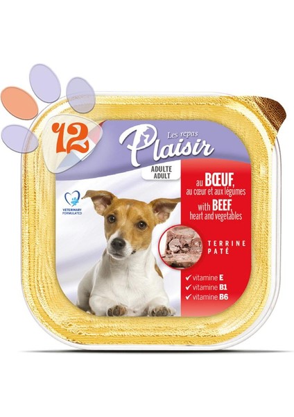 Pate 150Gr Sığır Eti Yaş Köpek Maması 12 Adet