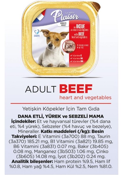 Pate 150Gr Sığır Eti Yaş Köpek Maması 12 Adet