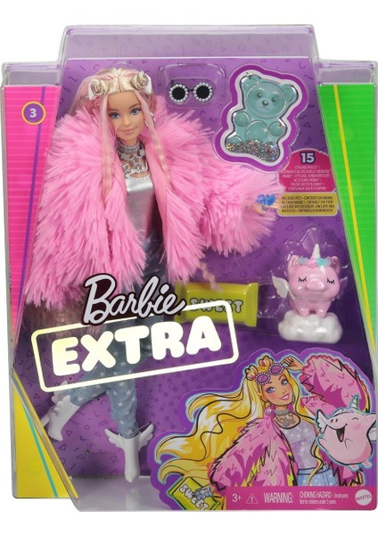 GRN28 Barbie Extra - Pembe Ceketli Bebek