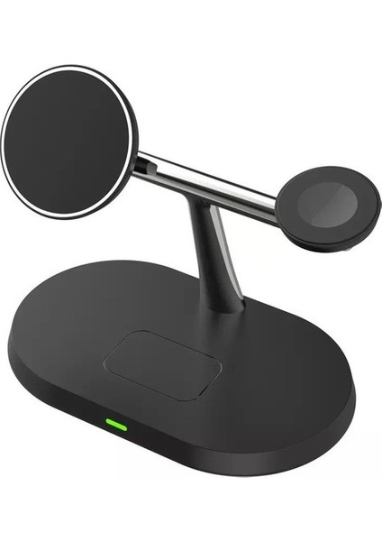 BW04 3IN1 Apple Kablosuz Wireless Hızlı Şarj Standı Watch Airpods iPhone Samsung Uyumlu (Kablosuz Şarj Standı)-Siyah fiyatları