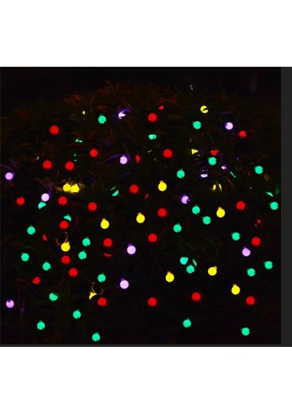 Mighty Güneş Enerjili 7 Metre 50 LED Rgb Işık Bahçe Teras Parti Balkon Süsü Aydınlatma Lambası