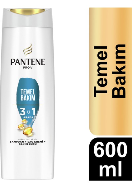 Temel Bakım 3'ü1 Arada Şampuan 600 ml