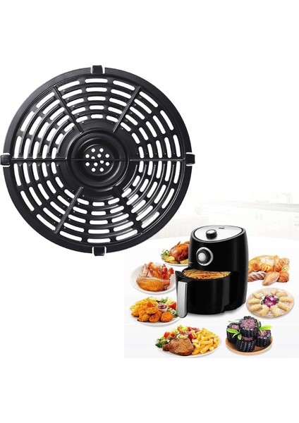 216MM Yui / Xiaomi / Philips / Kumtel Uyumlu Air Fryer Aksesuarları Ayırıcı - Siyah (Yurt Dışından)