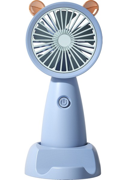 USB Şarj Edilebilir Fan - Mavi (Yurt Dışından)