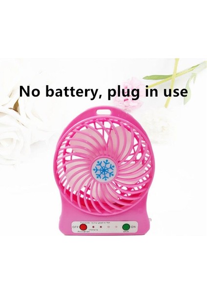 Çok Fonksiyonlu Şarj Edilebilir Fan - Pembe (Yurt Dışından)
