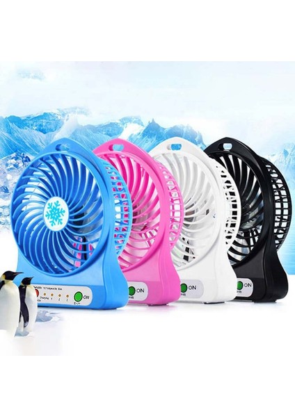 Çok Fonksiyonlu Şarj Edilebilir Fan - Pembe (Yurt Dışından)