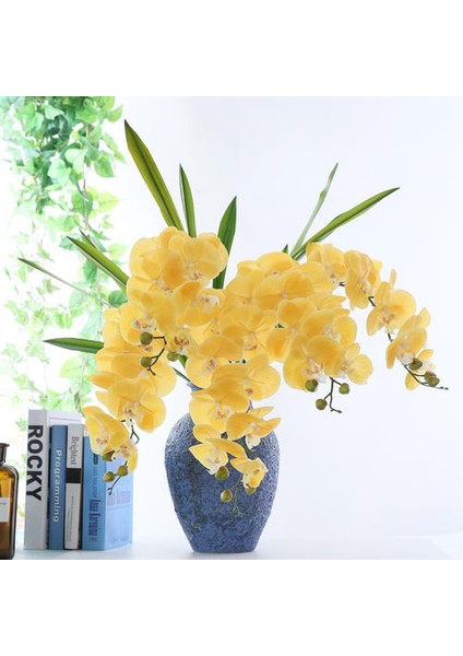 Simülasyon Çiçek Filmi Phalaenopsis, 9 Dinamik Phalaenopsis, Nemlendirici Phalaenopsis, Ev Dekorasyonu Sahte Çiçekler (Yurt Dışından)