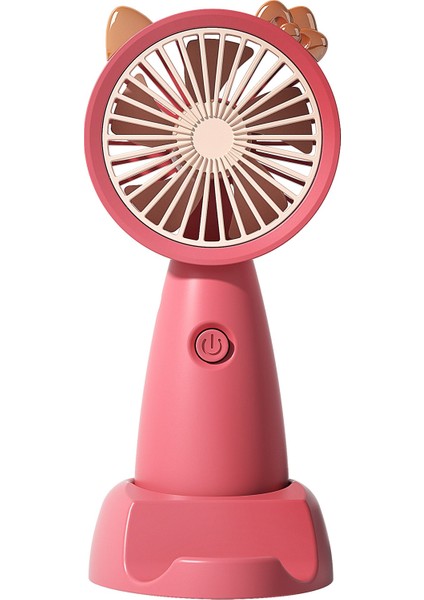 USB Şarj Edilebilir Fan - Kırmızı (Yurt Dışından)