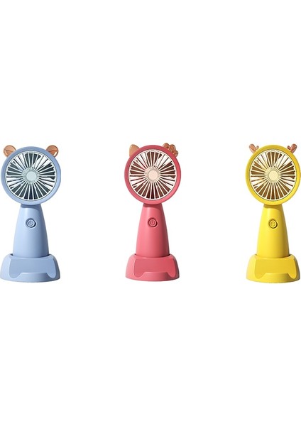 USB Şarj Edilebilir Fan - Kırmızı (Yurt Dışından)
