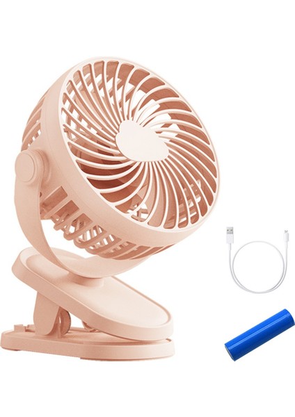 Klipsli Ultra Sessiz Mini USB Fan - Pembe (Yurt Dışından)