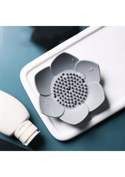 Lotus Şeklinde Silikon Sabunluk - Gri (Yurt Dışından) fiyatları