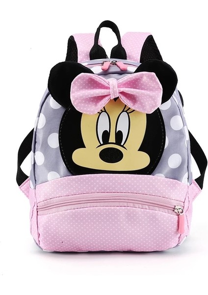 Karikatür Minnie Mouse Çocuk Sevimli Sırt Çantası - Pembe (Yurt Dışından)