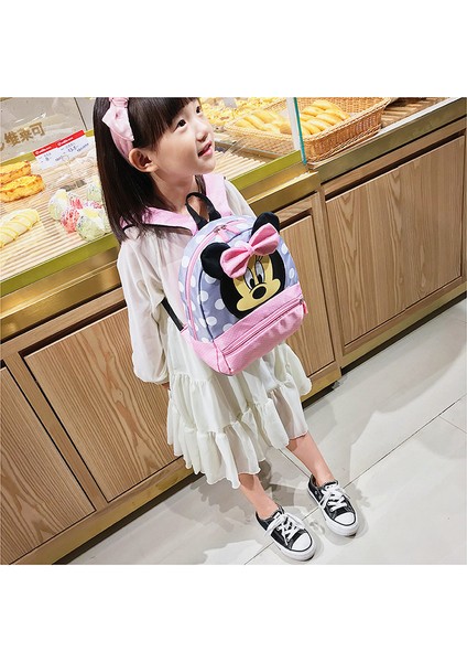 Karikatür Minnie Mouse Çocuk Sevimli Sırt Çantası - Pembe (Yurt Dışından) fiyatları