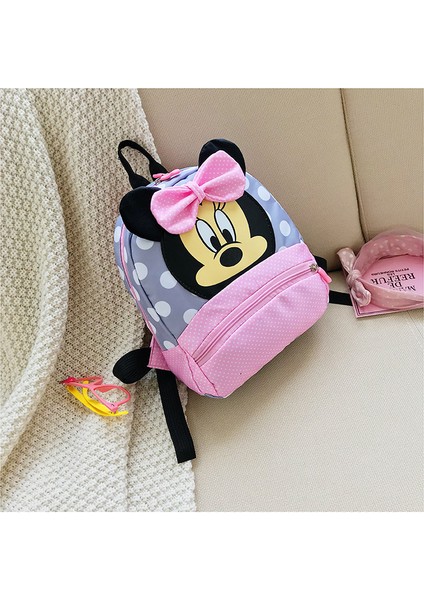 Karikatür Minnie Mouse Çocuk Sevimli Sırt Çantası - Pembe (Yurt Dışından) fırsatları
