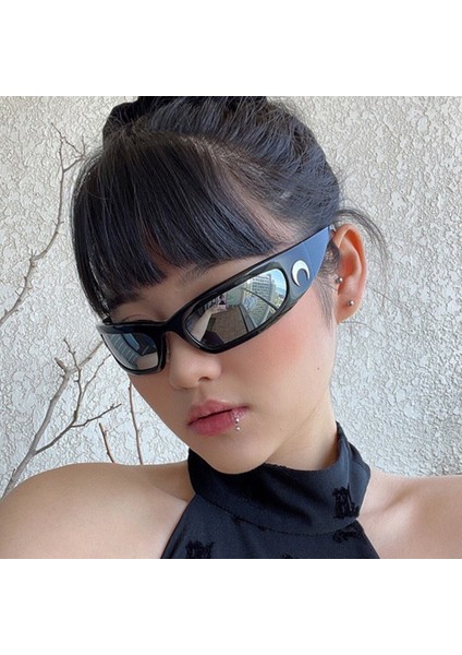Dikdörtgen Küçük Çerçeve Güneş Gözlüğü - Siyah (Yurt Dışından) fırsatları