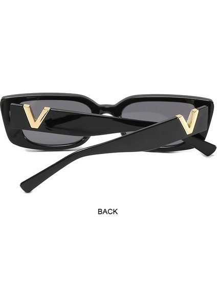 Dikdörtgen Küçük Çerçeve Güneş Gözlüğü - Siyah (Yurt Dışından) fiyatları