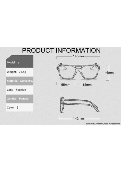 Unisex Kare Retro Güneş Gözlüğü - Mavi (Yurt Dışından) fiyatları