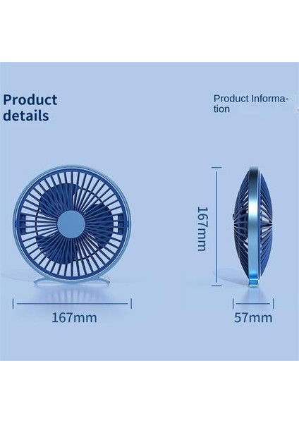 1200 Mah Plastik El Fan, Öğrenci Yurtta Taşınabilir Sessiz Rüzgar Fanı Için Basit (Yurt Dışından)