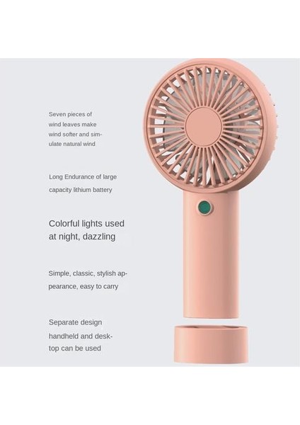 1000MAHPLISTIC El Fan, USB Taşınabilir Şarj Edilebilir Fan Öğrenci Yurtta Küçük Fan Için Uygun (Yurt Dışından) modelleri