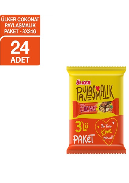 Çokonat 33 gr 3lü Paket x 24 Adet