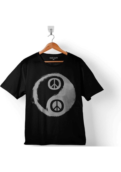Yin Ying Yang Barış Simge Sembol Logosu Çocuk T-Shirt