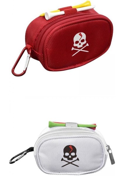 2pcs Golf Topu Torbası Bel Tutucu Kemer Golf Top Kasası Fermuar ve Tees ile