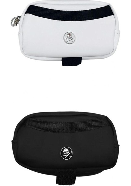 2 Adet Küçük Golf Topu Taşıma Çantası Tutucu Torbası 2 Golf Topu 3 Tees Için Kanca ile